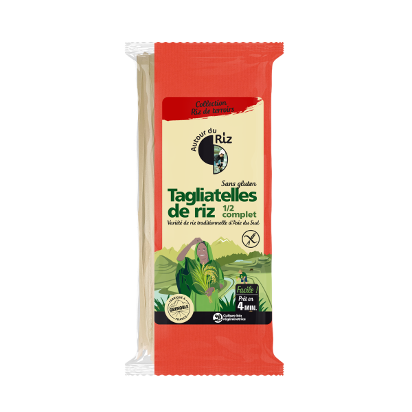 Tagliatelles thaïes de riz 1/2 complet bio sans gluten - 1