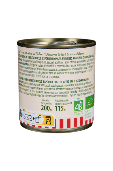 Champignons de paris émincés bio - 2