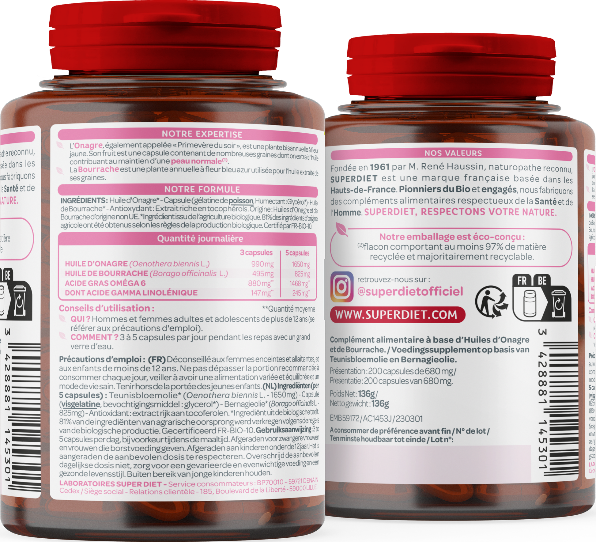 Huiles onagre et bourrache (beauté de la peau) - 2